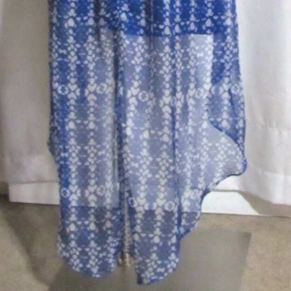 NEW Ladies CATO Blue & White Asymmetrical Dress M - Picture 7 of 7